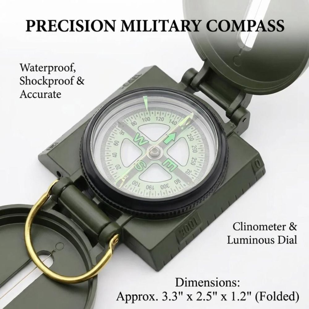 Waterproof Professional Compas - đánh giá và giá Compass Lensatic