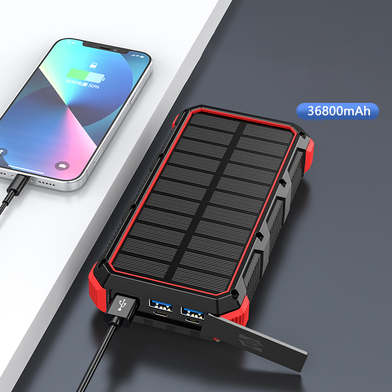 Solar Power Bank 36800mAh with - đánh giá và giá Solar Emergency Charger